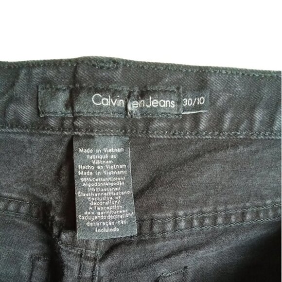 CALVIN Klein Jeans Black Mid Rise Skinny Jeans Size 10 - Picture 4 of 5